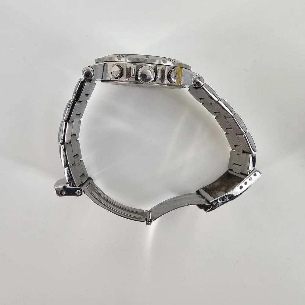 Invicta Watch Mens Silver 1265 Chronograph Stainless Steel White Dial Sport